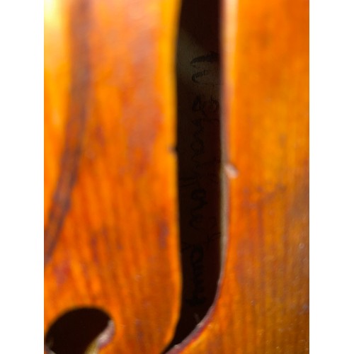 431 - VIOLIN MARKED MAY 1926 IN CASE WITH TWO BOWS