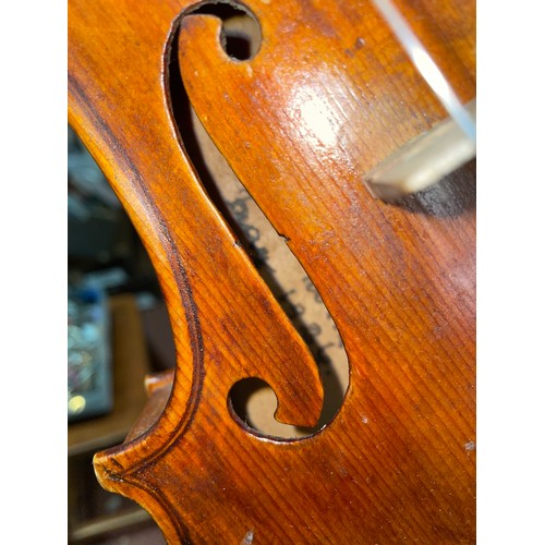 431 - VIOLIN MARKED MAY 1926 IN CASE WITH TWO BOWS