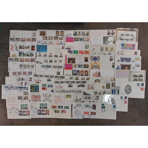 553 - BOX OF GB POSTAGE FIRST DAY COVERS AND POST OFFICE PICTURE CARD SERIES