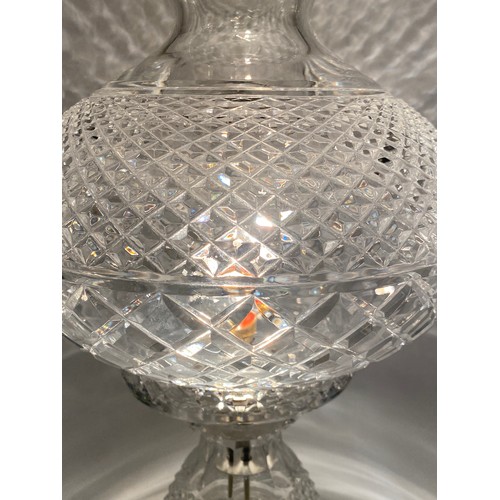 462 - WATERFORD CRYSTAL HOBNAIL AND PRISM CUT MUSHROOM LAMP