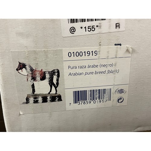 480 - BOXED LLADRO LIMITED EDITION 155/300 ARABIAN PURE BRED BLACK STALLION WITH CERTIFICATE