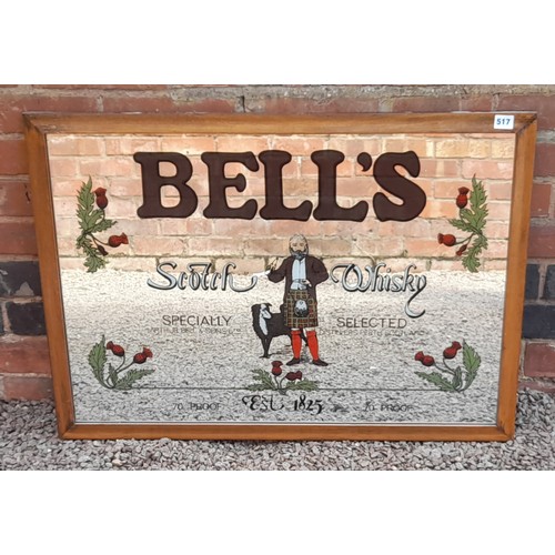 517 - BELLS SCOTCH WHISKEY ADVERTISING MIRROR