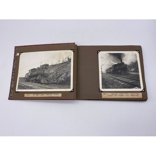 557 - ALBUM OF MARYLAND AND PENNSYLVANIA RAILROAD PHOTOGRAPHS AND SKETCHES BY DON.S.OWINGS