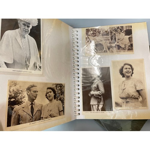 433 - ALBUM OF ROYAL FAMILY MEMBER POSTCARDS, MIXED ALBUM OF VARIOUS PICTURE POSTCARDS, ALBUM OF TOPOGRAPH... 