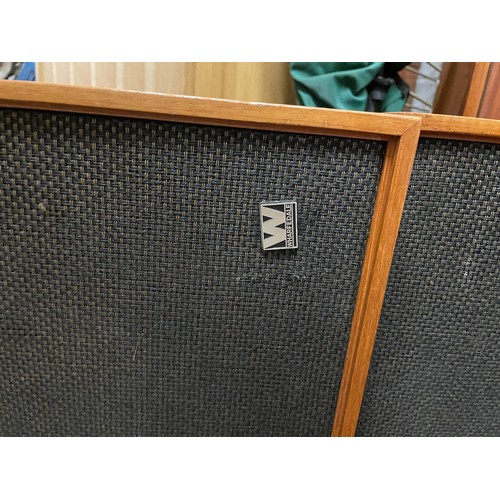 181 - PAIR OF VINTAGE TEAK CASED WHARFEDALE SPEAKERS