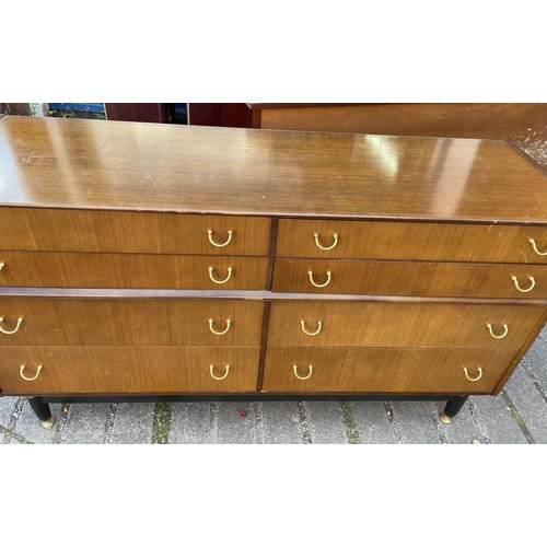 68 - 1950S GPLAN EIGHT DRAWER LONG CHEST