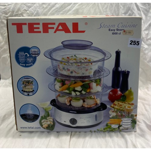 255 - TEFAL STEAMER, ELECTRIC IRON, COOKPOT, AND A DIGITAL LCD MINI TV