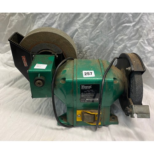 257 - FERM DOUBLE DISK BENCH GRINDER