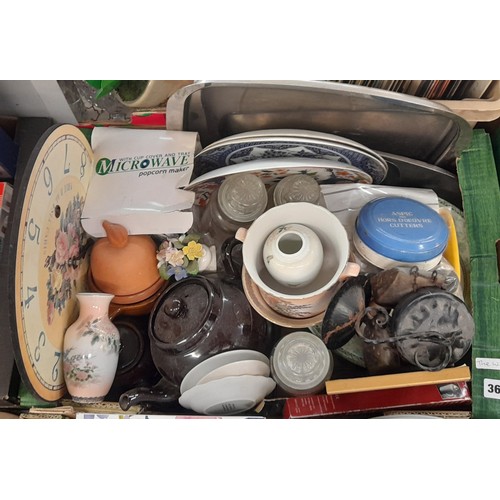 369 - STAINLESS STEELWARE, VASES, CASHS SILK AND KITCHENALIA