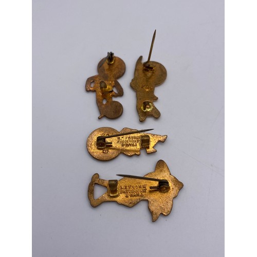 447 - BAG OF GOLDEN SHRED ADVERTISING MASCOT BADGES AND ENAMEL LAPEL BADGES