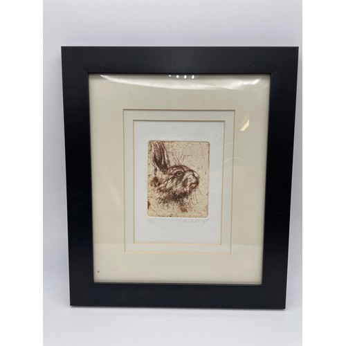 566 - LIMITED EDITION ETCHING OF A HARE