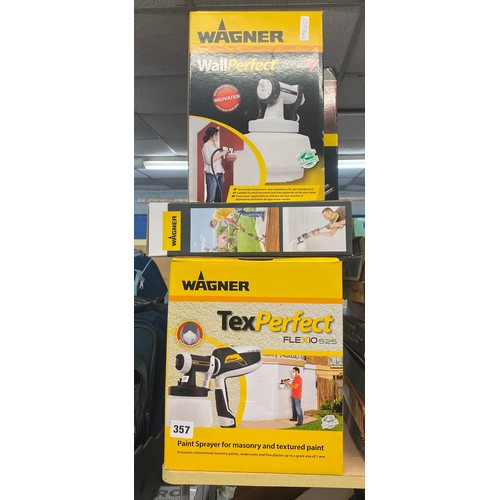 357 - WAGNER TEXT PERFECT MASONARY SPRAY GUN KIT AND SIMILAR ACCESSORIES