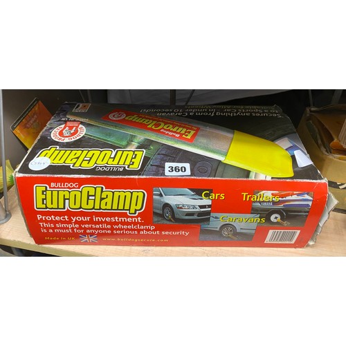 360 - BOXED BULLDOG EURO CLAMP FOR CARAVANS AND CARS