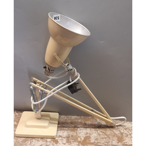 536 - VINTAGE CREAM ANGLE POISE DESK LAMP BY HERBERT TERRY