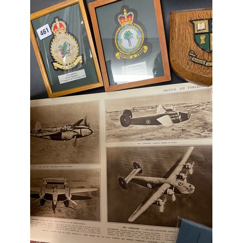 461 - RAF SQUADRON BLAZER SEW ON BADGES, LAPEL BADGES, SHIELD PLAQUE, BATTLE OF BRITAIN MEMORIAL FLIGHT ME... 