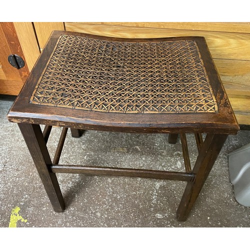 72 - SMALL BERGERE CANED TOP STOOL