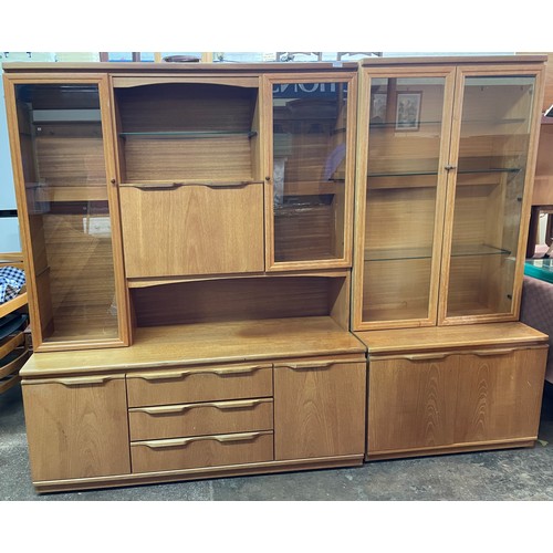 121 - SAKOL TEAK GLAZED LOUNGE UNIT AND ONE SIMILAR UNIT