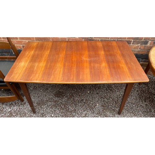 145 - 1960S TEAK OBLONG EXTENDING DINING TABLE