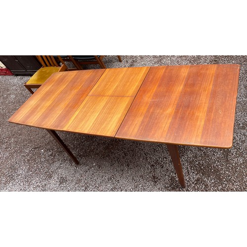 145 - 1960S TEAK OBLONG EXTENDING DINING TABLE