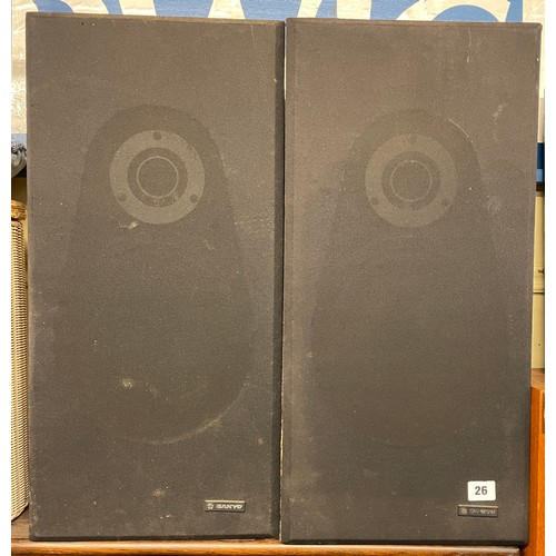 26 - PAIR OF SANYO SPEAKERS