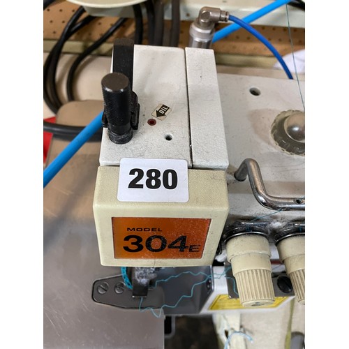 280 - EFKA VARIO STOP MODEL 304E INDUSTRIAL OVER LOCKING MACHINE