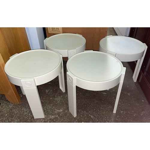 89 - SET OF FOUR SPACE AGE STYLE CIRCULAR NEST OF TABLES