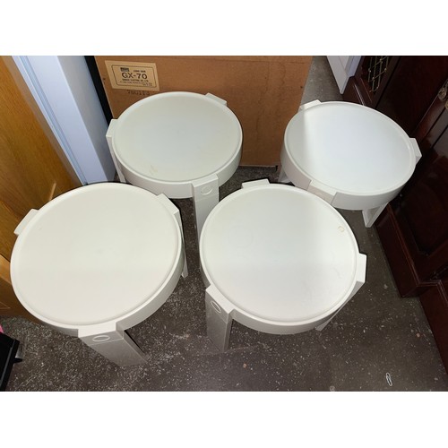 89 - SET OF FOUR SPACE AGE STYLE CIRCULAR NEST OF TABLES