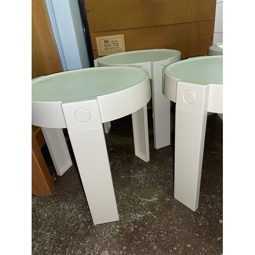 89 - SET OF FOUR SPACE AGE STYLE CIRCULAR NEST OF TABLES