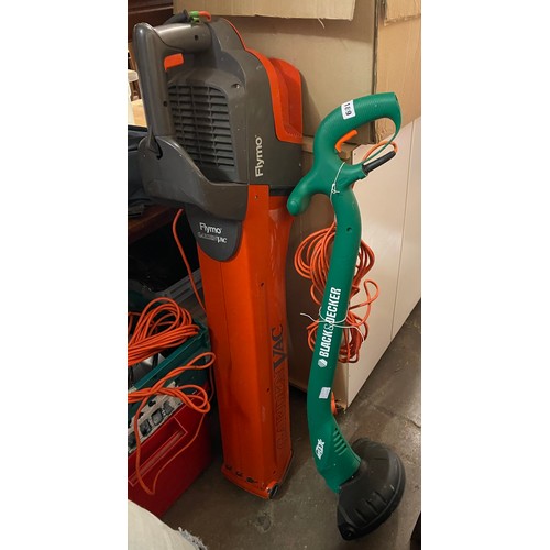 189 - BLACK AND DECKER STRIMMER AND FLYMO VAC BLOWER