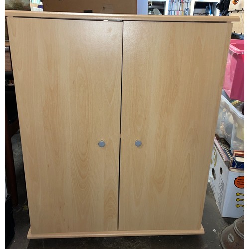 193 - BEECH TWO DOOR CUPBOARD