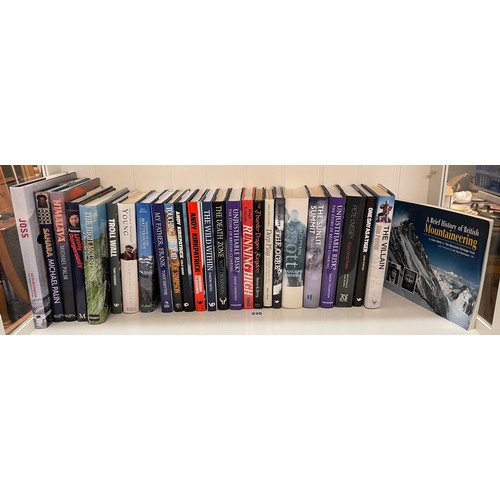 235 - SHELF OF HARDBACK MOUNTAINEERING AND ORIENTEERING BOOKS FIRST EDITIONS MAINLY, ALL SIGNED BY THE AUT... 