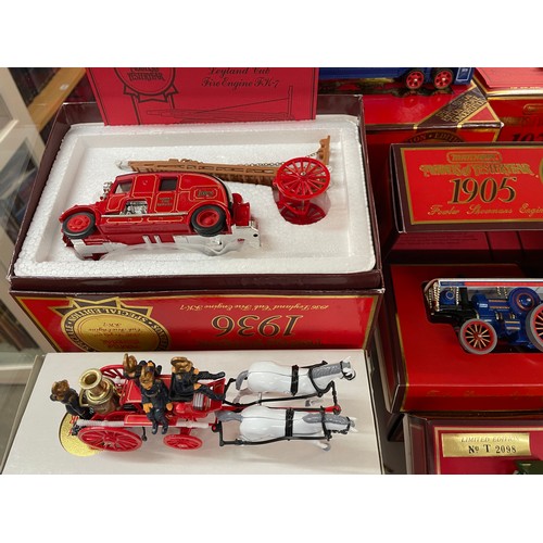 327 - MINT AND BOXED MATCHBOX MODELS OF YESTER YEAR LIMITED EDITION SERIES FIRE ENGINES, STEAM TRACTION EN... 