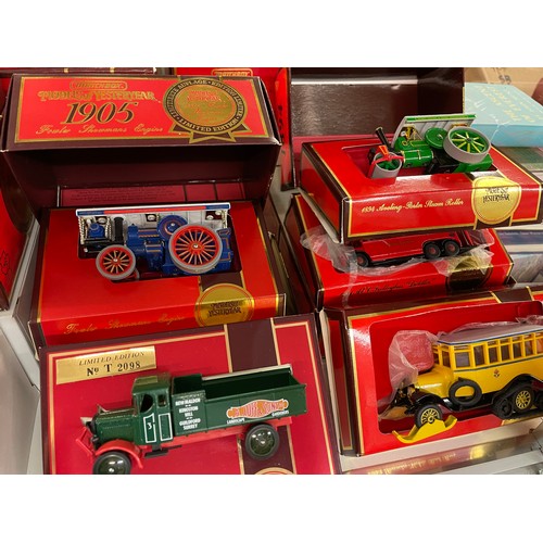 327 - MINT AND BOXED MATCHBOX MODELS OF YESTER YEAR LIMITED EDITION SERIES FIRE ENGINES, STEAM TRACTION EN... 