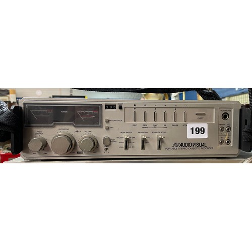 199 - AV AUDIO VISUAL PORTABLE STEREO CASSETTE RECORDER