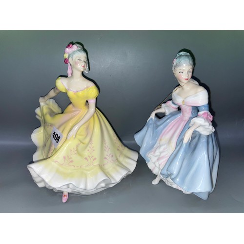 406 - ROYAL DOULTON FIGURES LYNETTE AND SOUTHERN BELLE