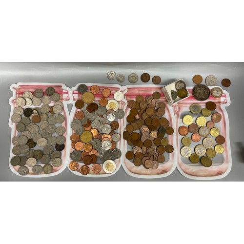 473 - BOX - PRE DECIMAL GB COINS, FRENCH AND CANADIAN CURRENCY