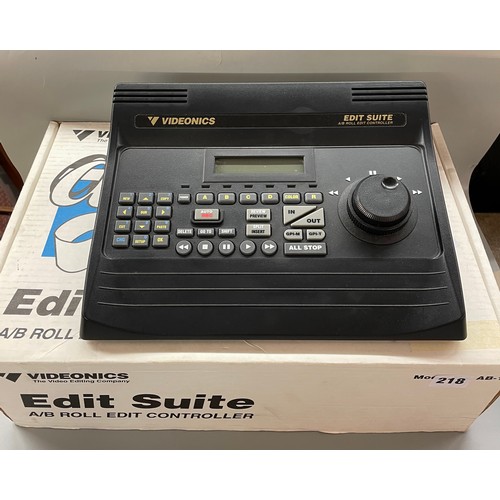 218 - VIDEOMICS EDIT SUITE CONTROLLER CONSOLE AND LEADS