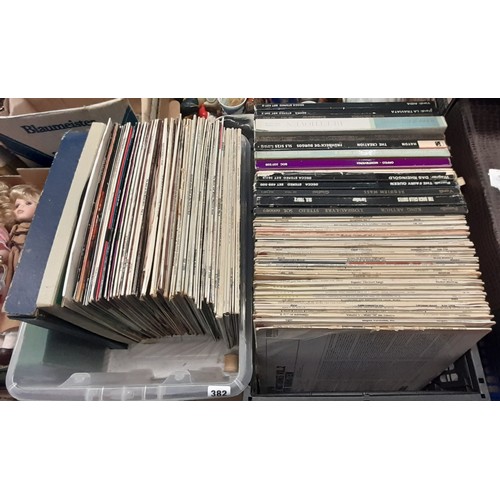 382 - TWO BOXES OF VINYL LP RECORDS MAINLY CLASSICAL AND BOX SETS