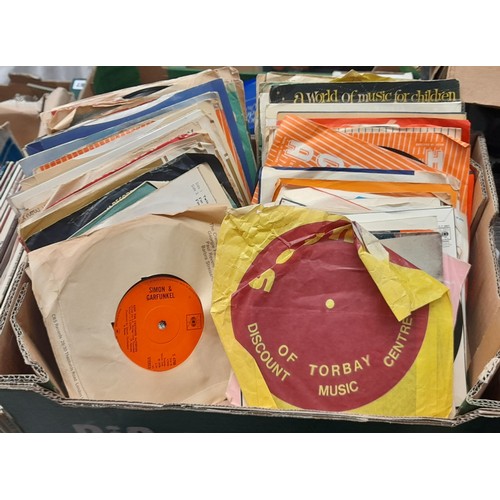 383 - TWO BOXES OF VINLY 45S MAINLY 60S AND 70S