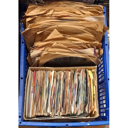 383 - TWO BOXES OF VINLY 45S MAINLY 60S AND 70S