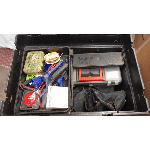 403 - SHAKESPEARE UPVC FISHING BOX SEAT AND CONTENTS