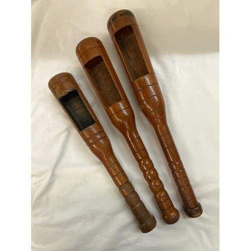 314 - CARTON OF TURNED WOODEN TRUNCHEON BATONS