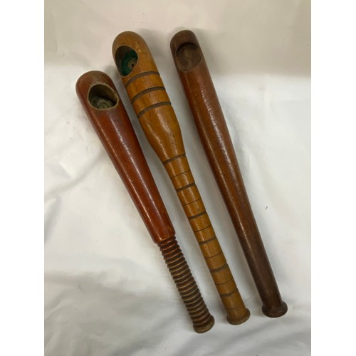 314 - CARTON OF TURNED WOODEN TRUNCHEON BATONS