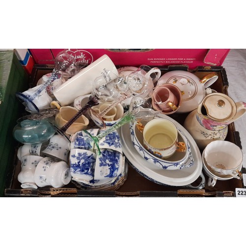 223 - CARTON - CHINA TEAPOTS, PARAGON ROYAL LOVING CUP, RICHMOND COFFEE SERVICE