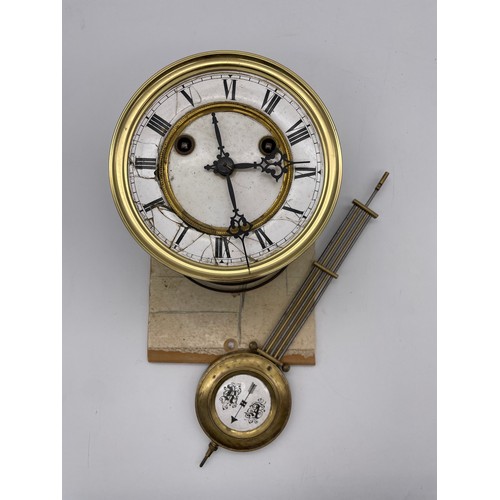 564 - VIENNA WALL CLOCK MOVEMENT AND PENDULUM