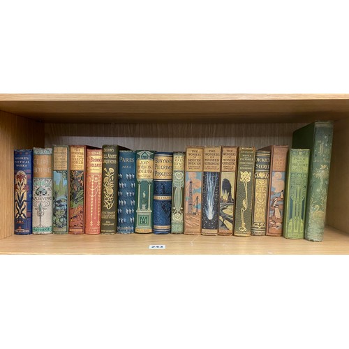 243 - SHELF OF VARIOUS BOOKS AND NOVELS WITH PICTORIAL BINDINGS