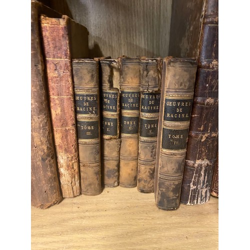 246 - SELECTION OF LEATHER BOUND ANTIQUARIAN BOOKS FROM SERMONS, THE ART OF SPEAKING AND OTHERS A/F