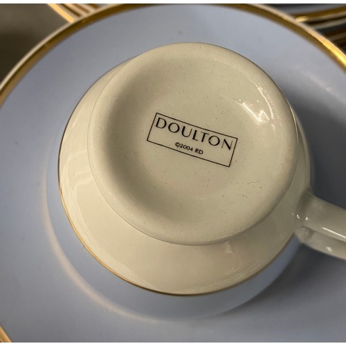 345 - DOULTON POWDER BLUE AND GILT TABLE SERVICE