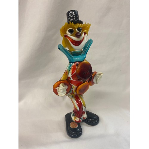 437 - FIVE MURANO COLOURED GLASS CLOWNS