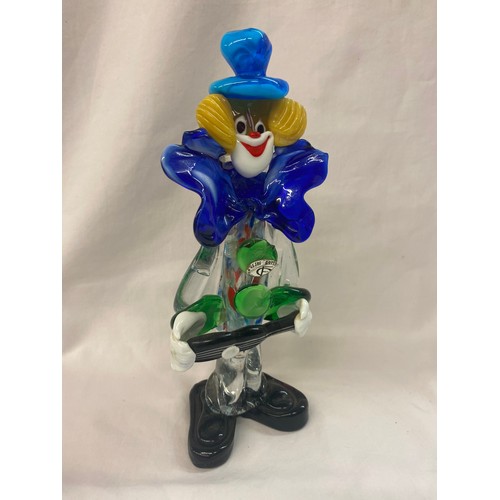 437 - FIVE MURANO COLOURED GLASS CLOWNS